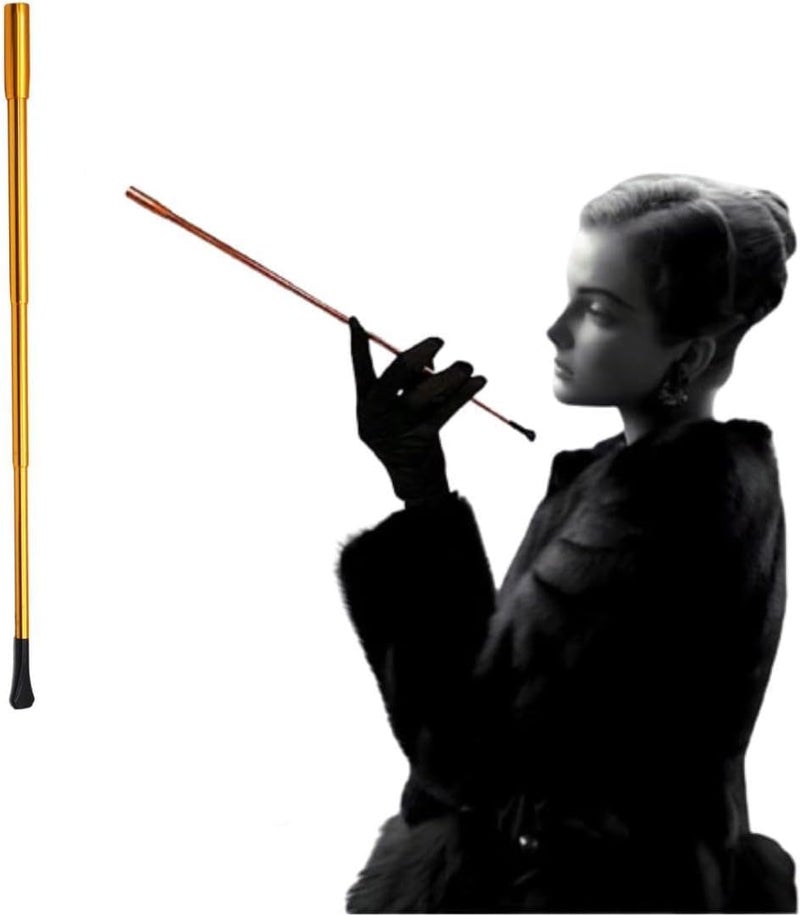 Eitonbu Audrey Style Vintage Extendable Cigarette Holder,Vintage Metal Long Cigarette Hlder,Long Old-Fashioned Cigarette Holder for Costume Cosplay,Inspired by BAT's(Bronze) ﻿ - Image 1